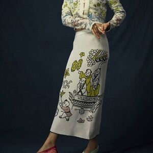 YanYan Knits 'Laza' skirt in Ivory